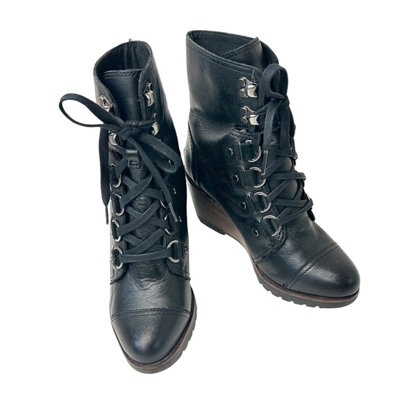 SOREL After Hours Lace-Up Wedge Boots Sz 6.5 - Picture 2 of 12